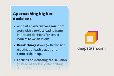 big bets in business meaning|Untangling your organization’s decision making.